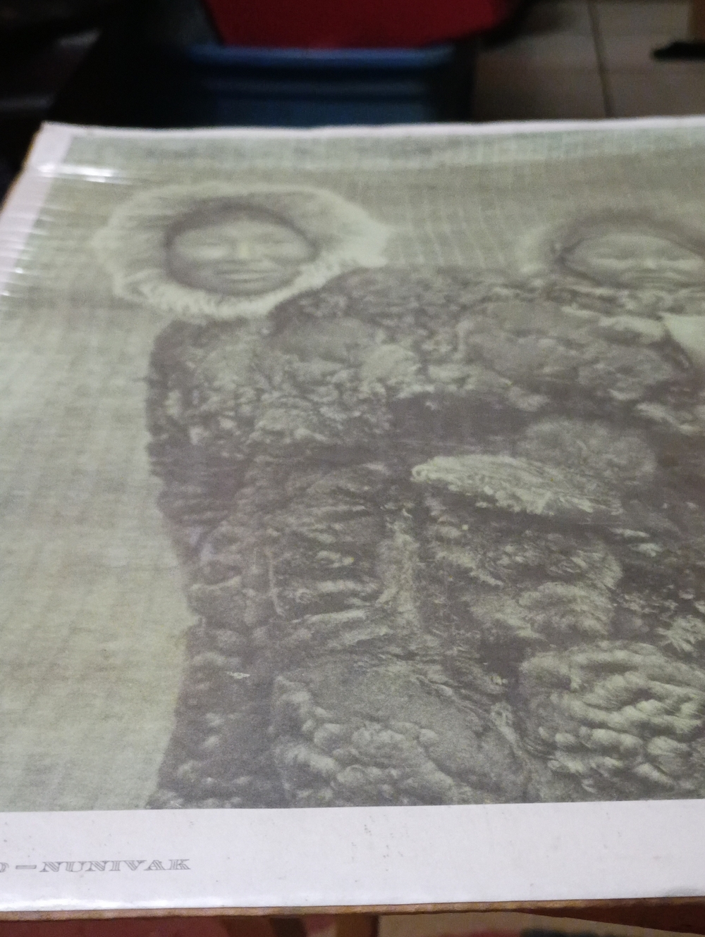 Vintage-Inspired Arctic Family Wall Art Print in Gray